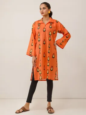 1pc - Stitched Basic Printed Slub Shirt