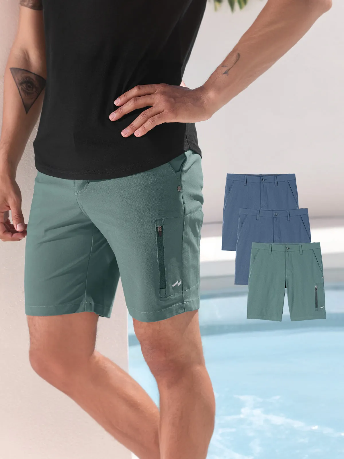 3 Pack All Day Elite Performance™ Chino Short