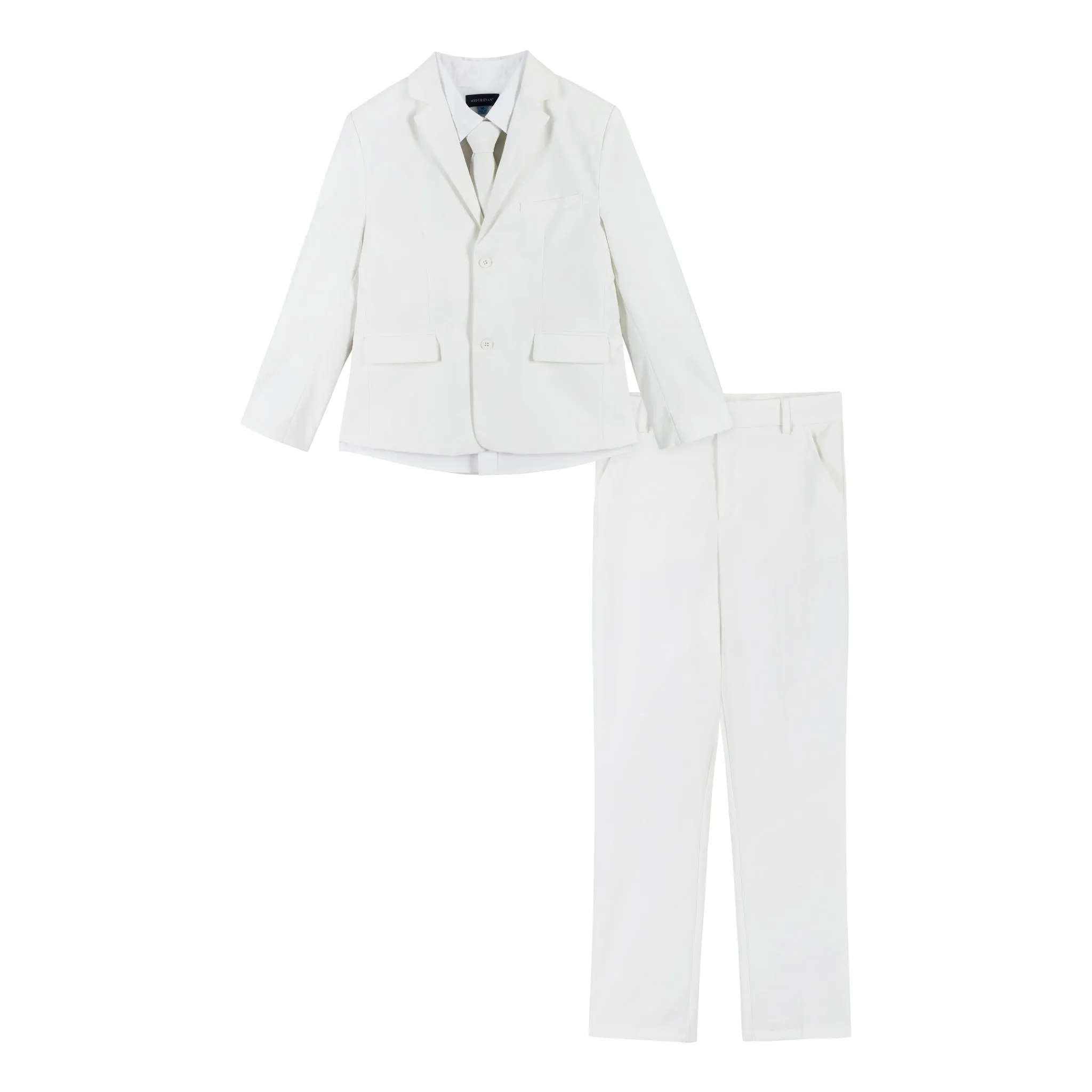 4-Piece Suit Set (Size 8-14 Years) | White