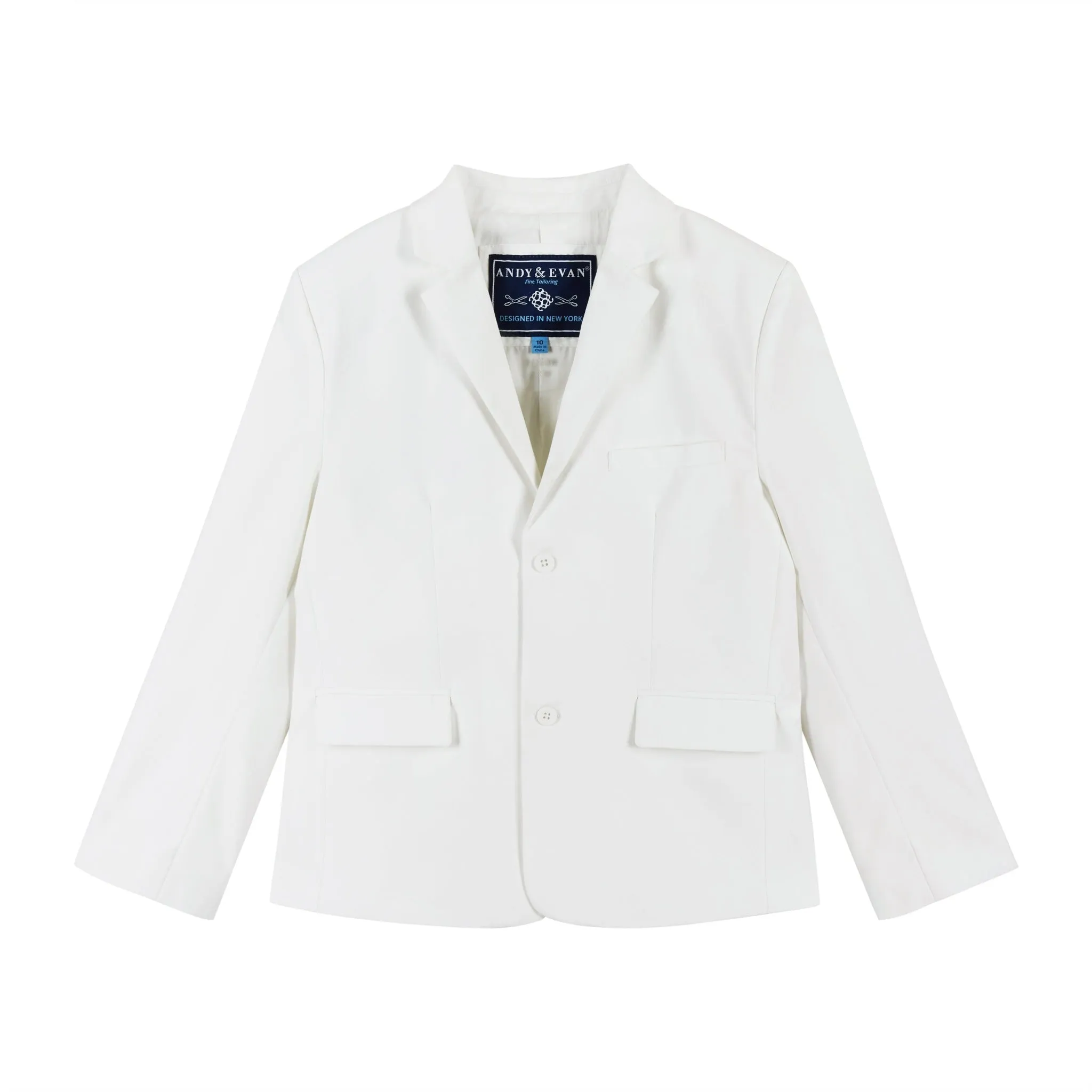 4-Piece Suit Set (Size 8-14 Years) | White