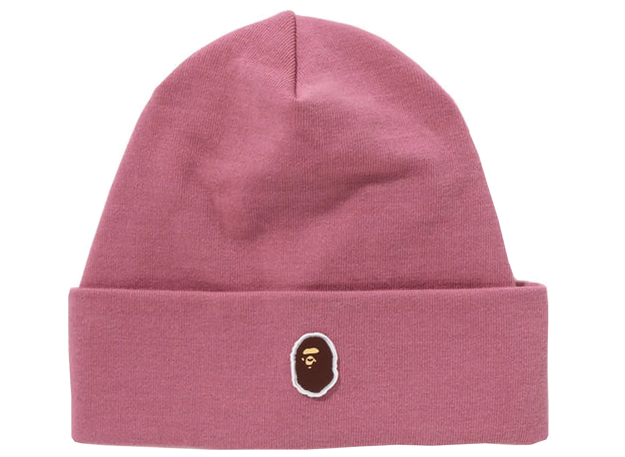 A Bathing Ape Silicon Ape Head Knit Cap in Pink xld