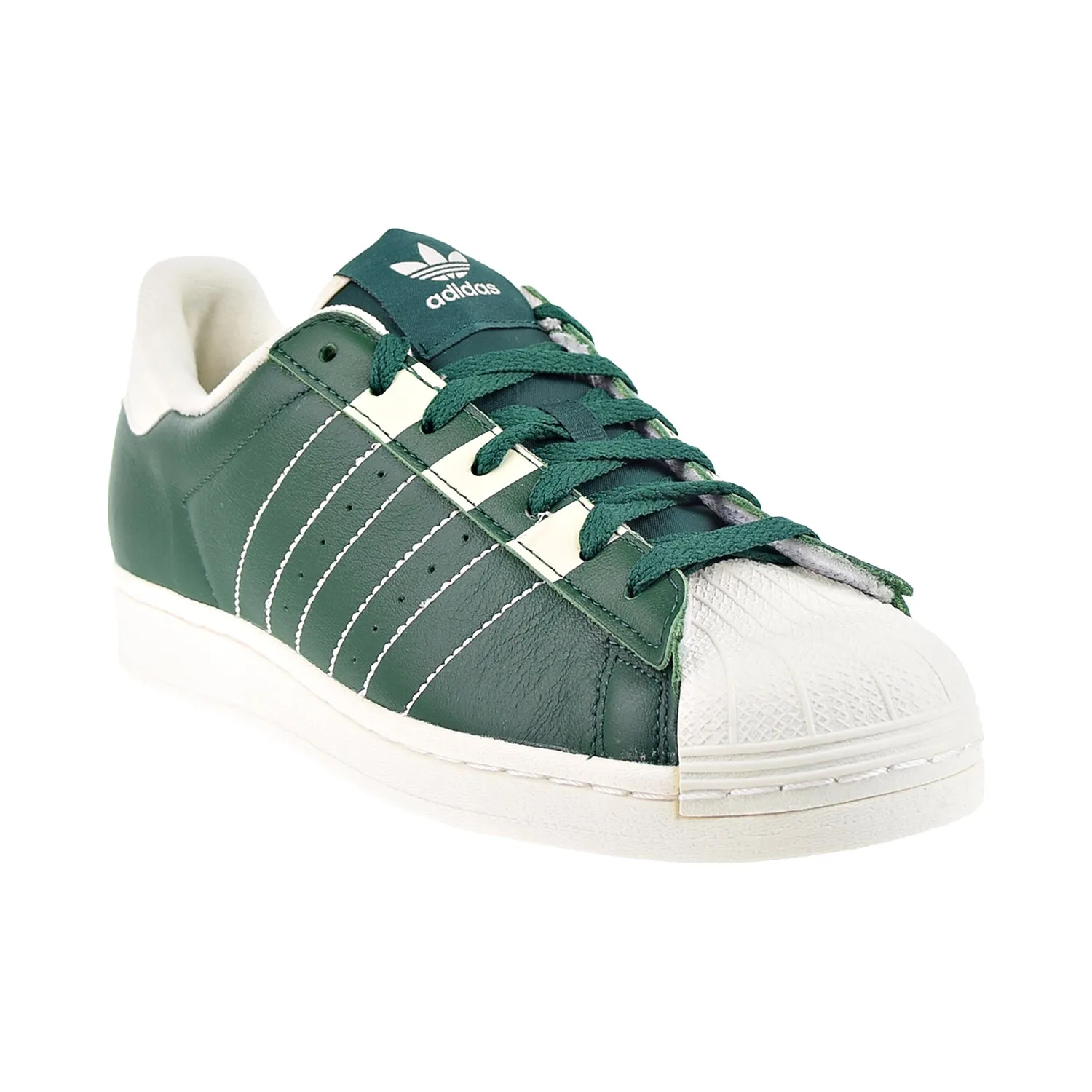 Adidas Men's Superstar Shoes Team Dark Green-Cream White