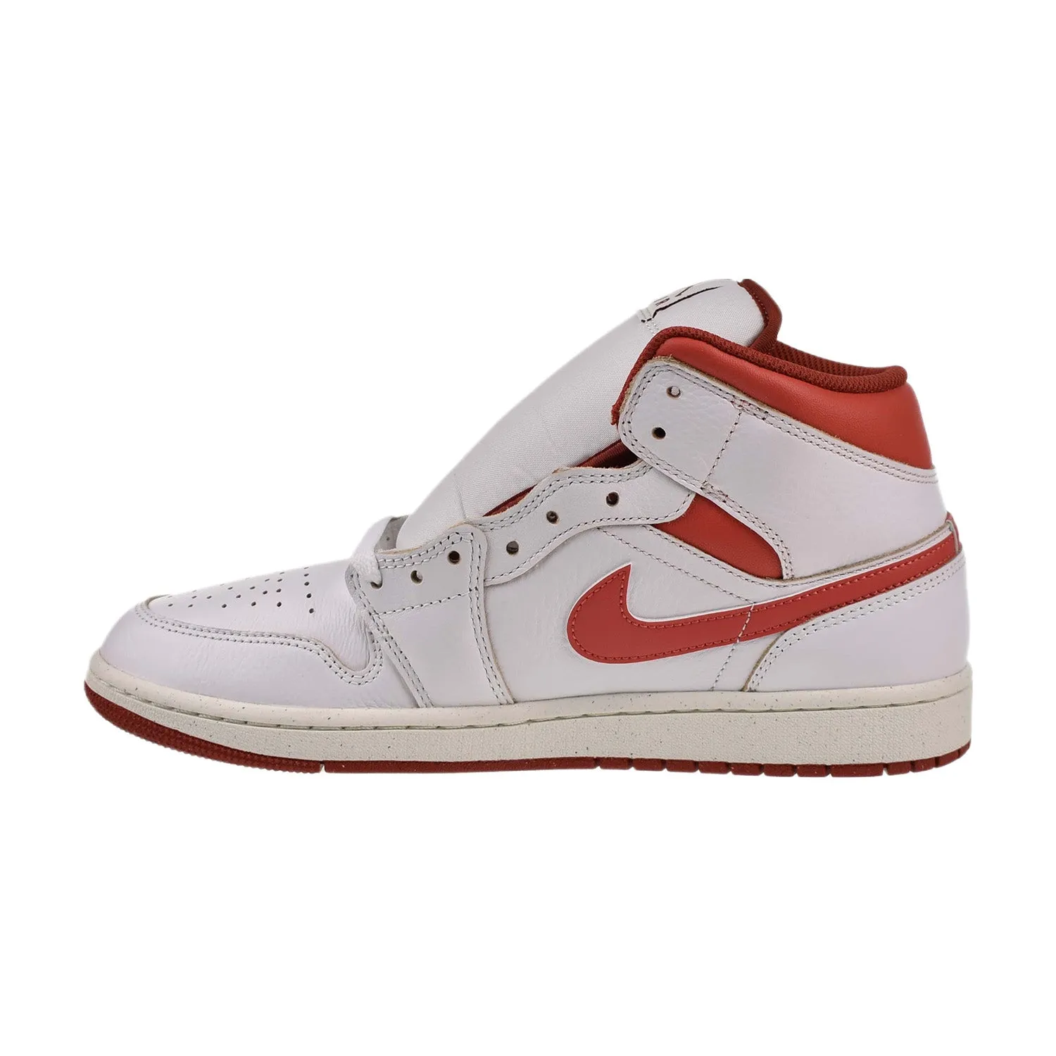 Air Jordan 1 Mid SE Men's Shoes White-Dune Red-Sail-Lobster