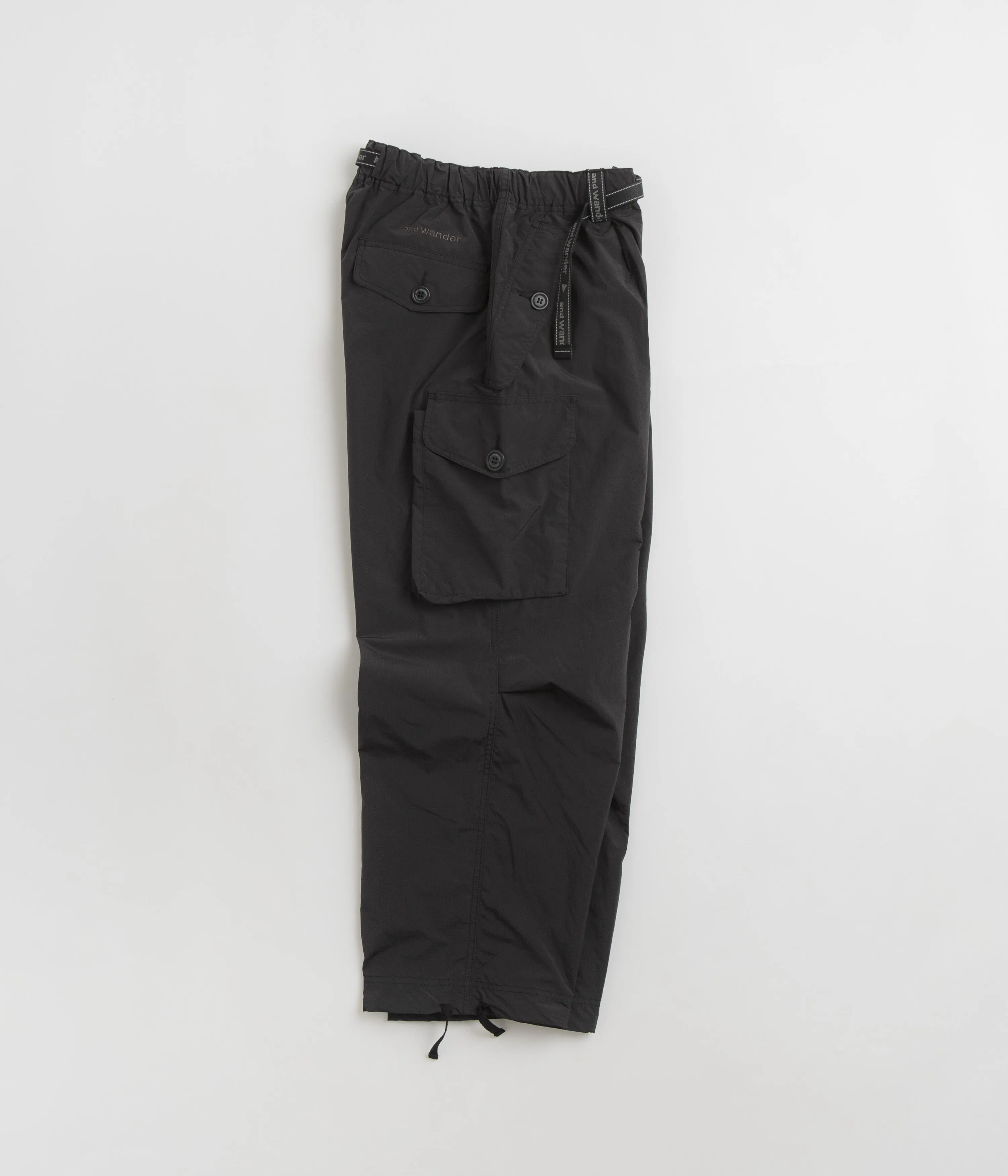 and wander Oversized Cargo Pants - Black