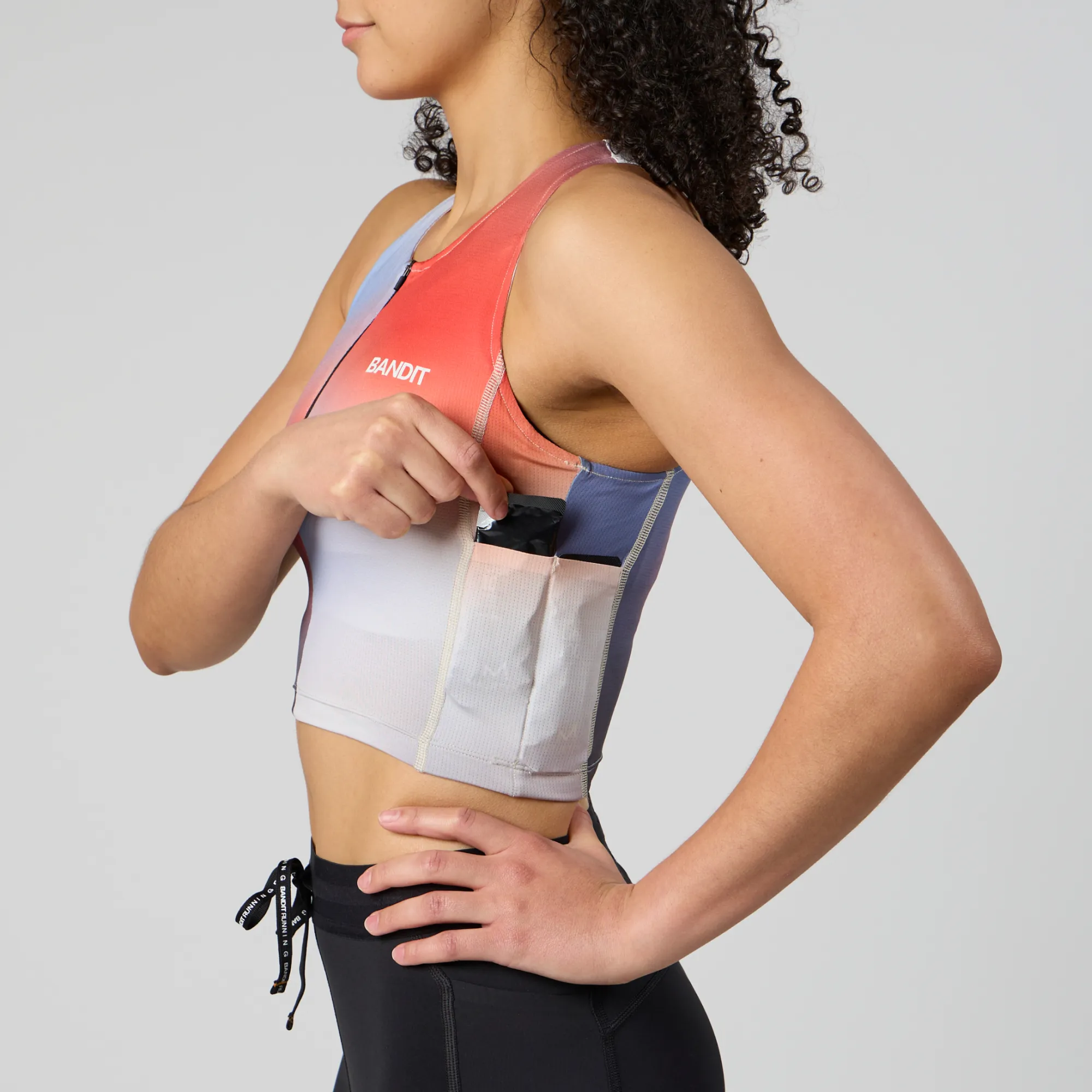 Ares Flex™ Zip Front Race Crop - Split Gradient