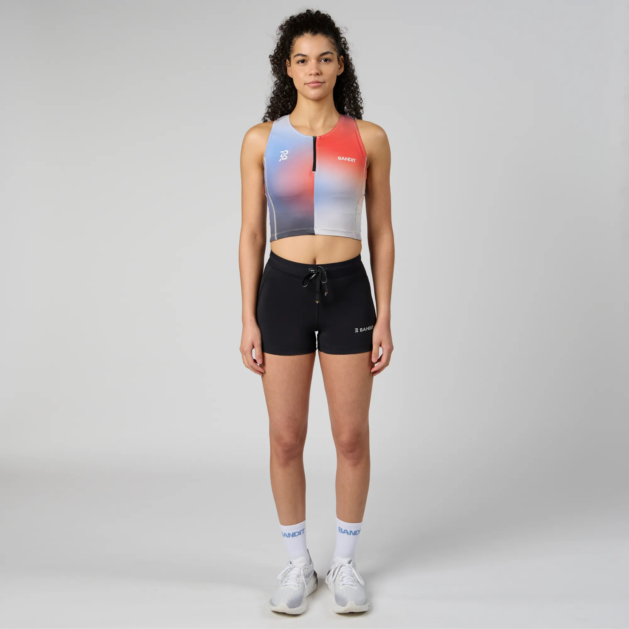 Ares Flex™ Zip Front Race Crop - Split Gradient