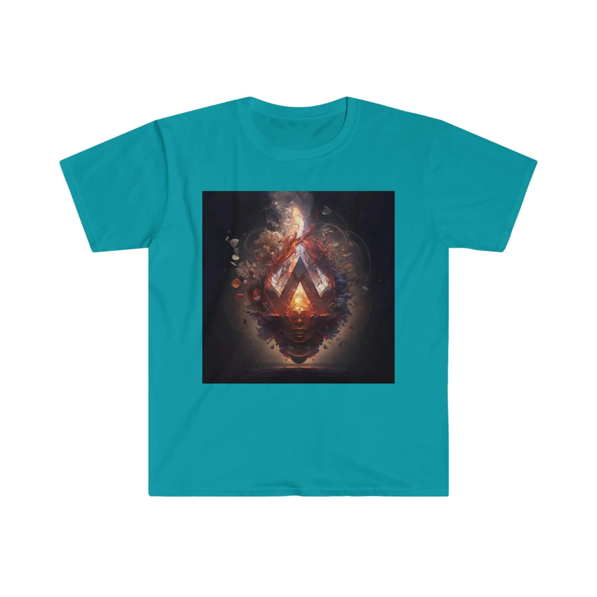 Artificial Intelligence Generated Art T-Shirt - Men's and Women's Unisex - for Festival and Street Wear - Alchemystic Epiphany (Trippy) v1.1