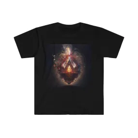 Artificial Intelligence Generated Art T-Shirt - Men's and Women's Unisex - for Festival and Street Wear - Alchemystic Epiphany (Trippy) v1.1