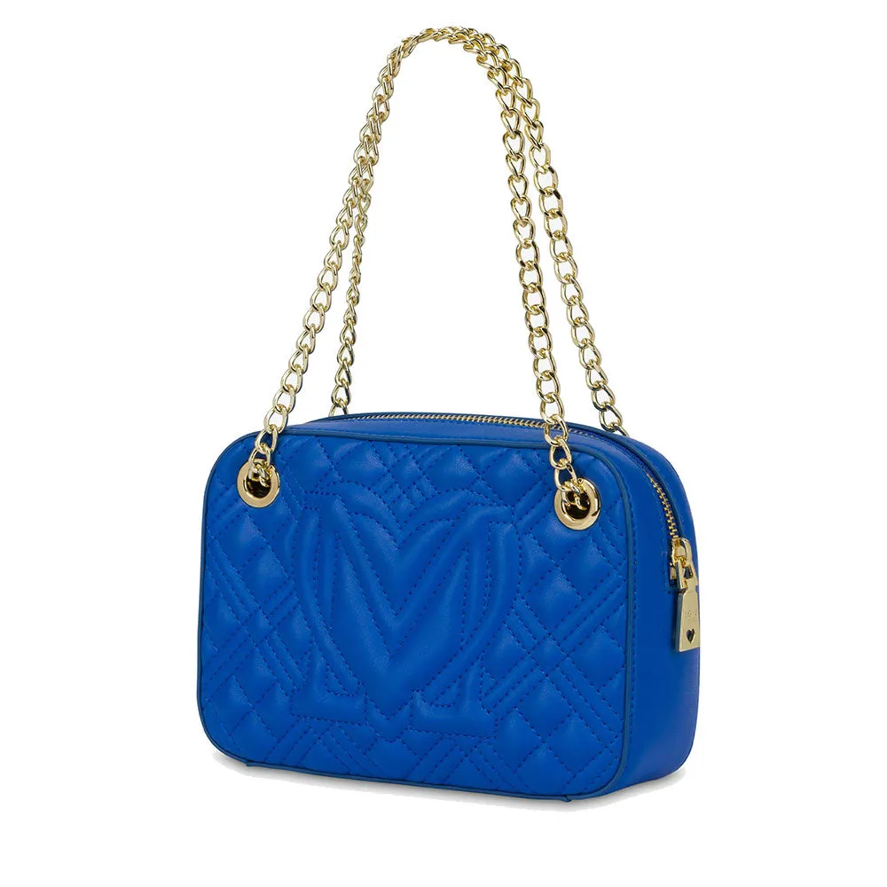 Borsa Donna a Spalla LOVE MOSCHINO linea Lettering Logo Blu Zaffiro