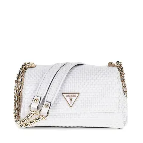 Borsa Donna a Tracolla GUESS Chiusa con Pattina Linea Etel colore Bianco