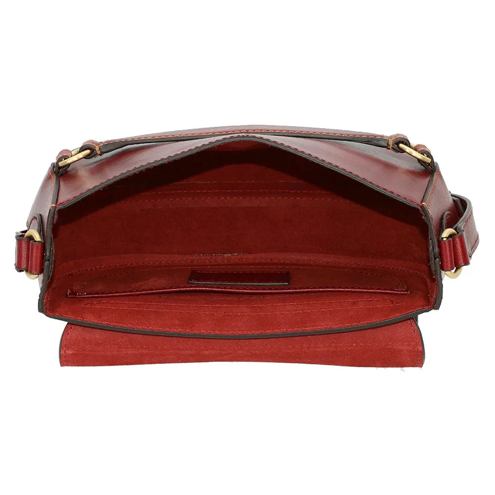 Borsa Donna con Pattina a Tracolla THE BRIDGE linea Bettina in Pelle Bordeaux