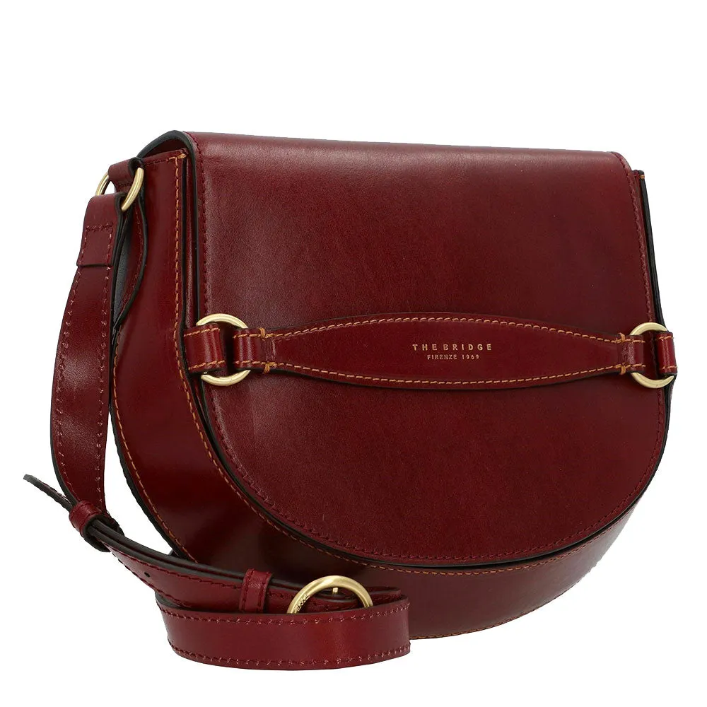 Borsa Donna con Pattina a Tracolla THE BRIDGE linea Bettina in Pelle Bordeaux