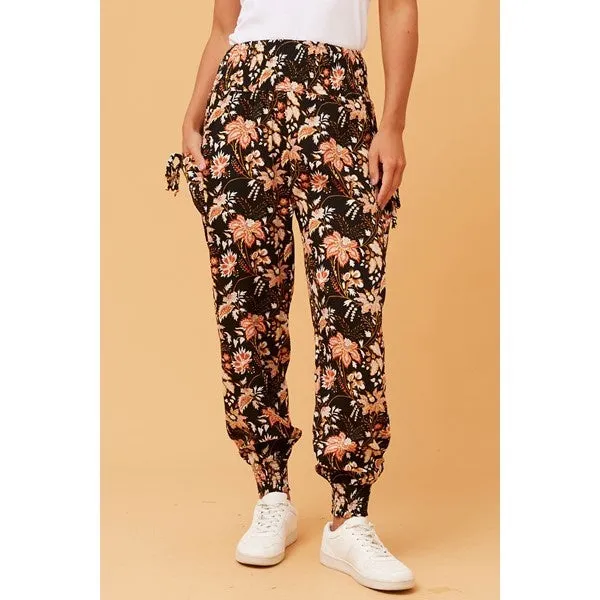 BOTANICAL PRINT HAREM PANTS