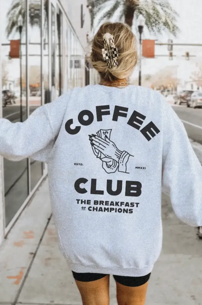 BREAKFAST OF CHAMPIONS COFFEE CREWNECK