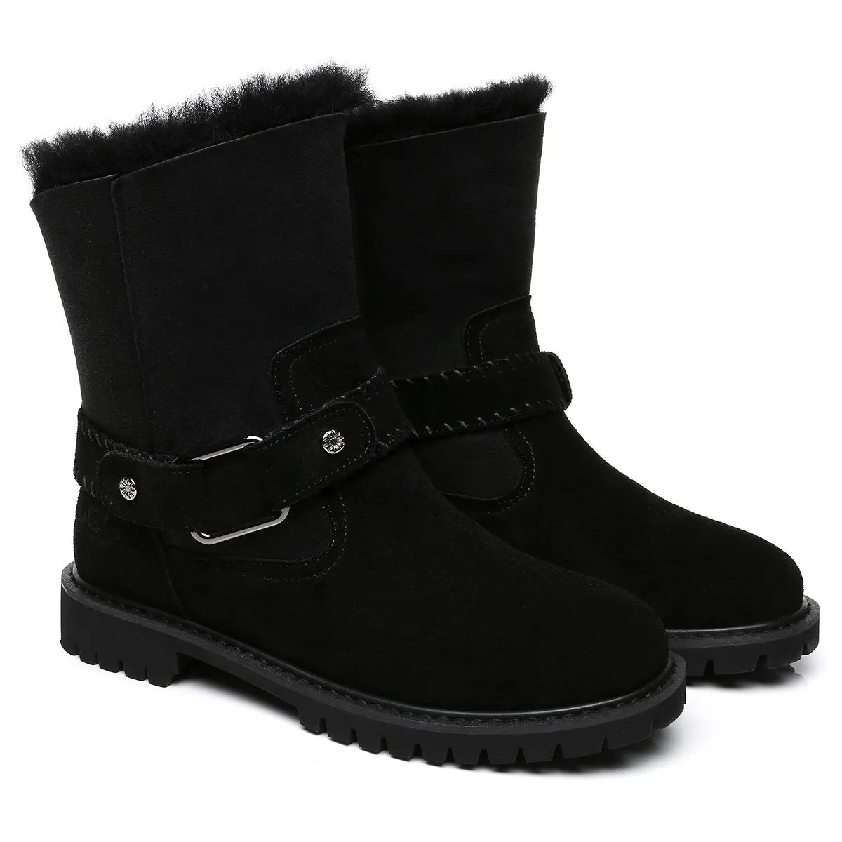 Buckled Strap Fashion UGG Boot