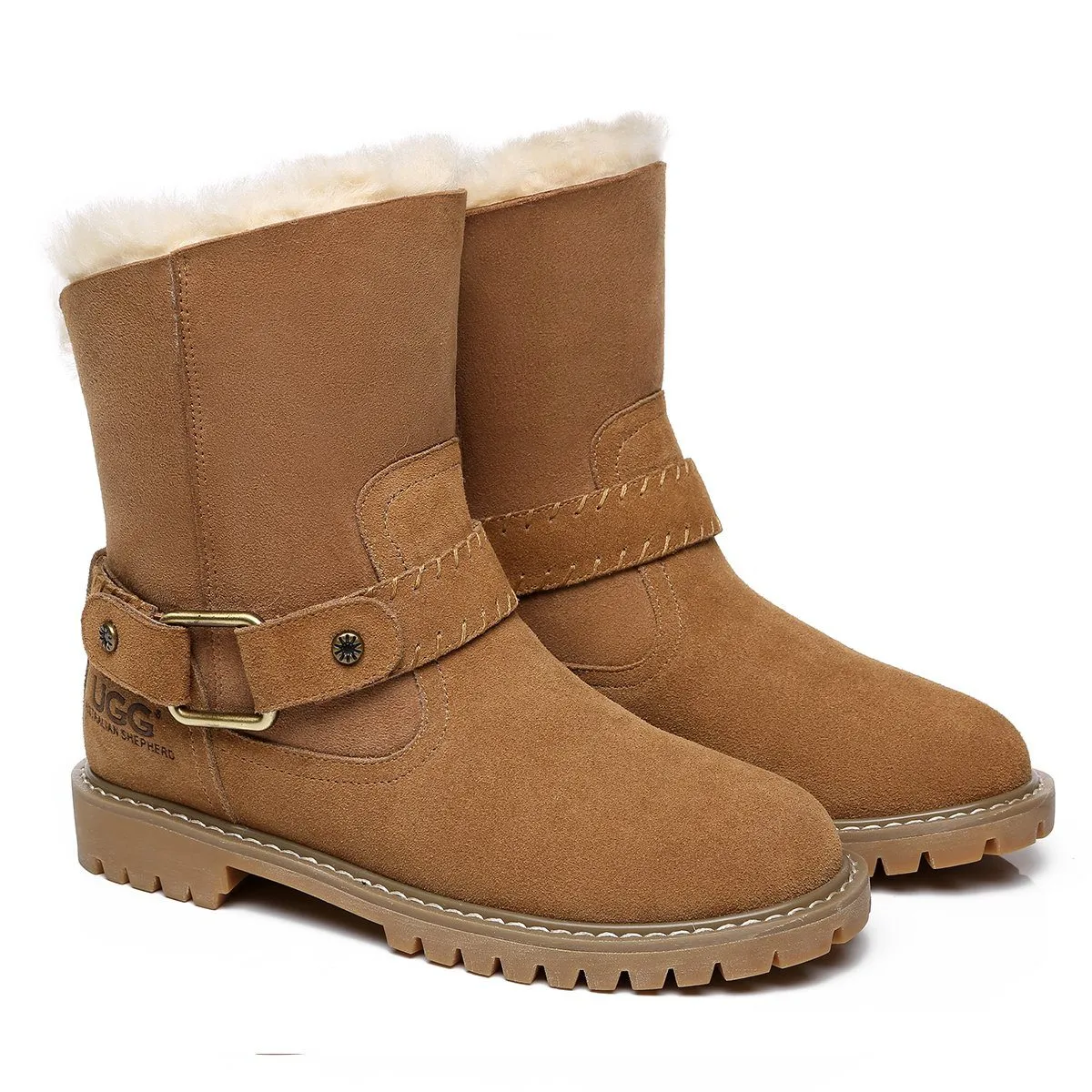 Buckled Strap Fashion UGG Boot