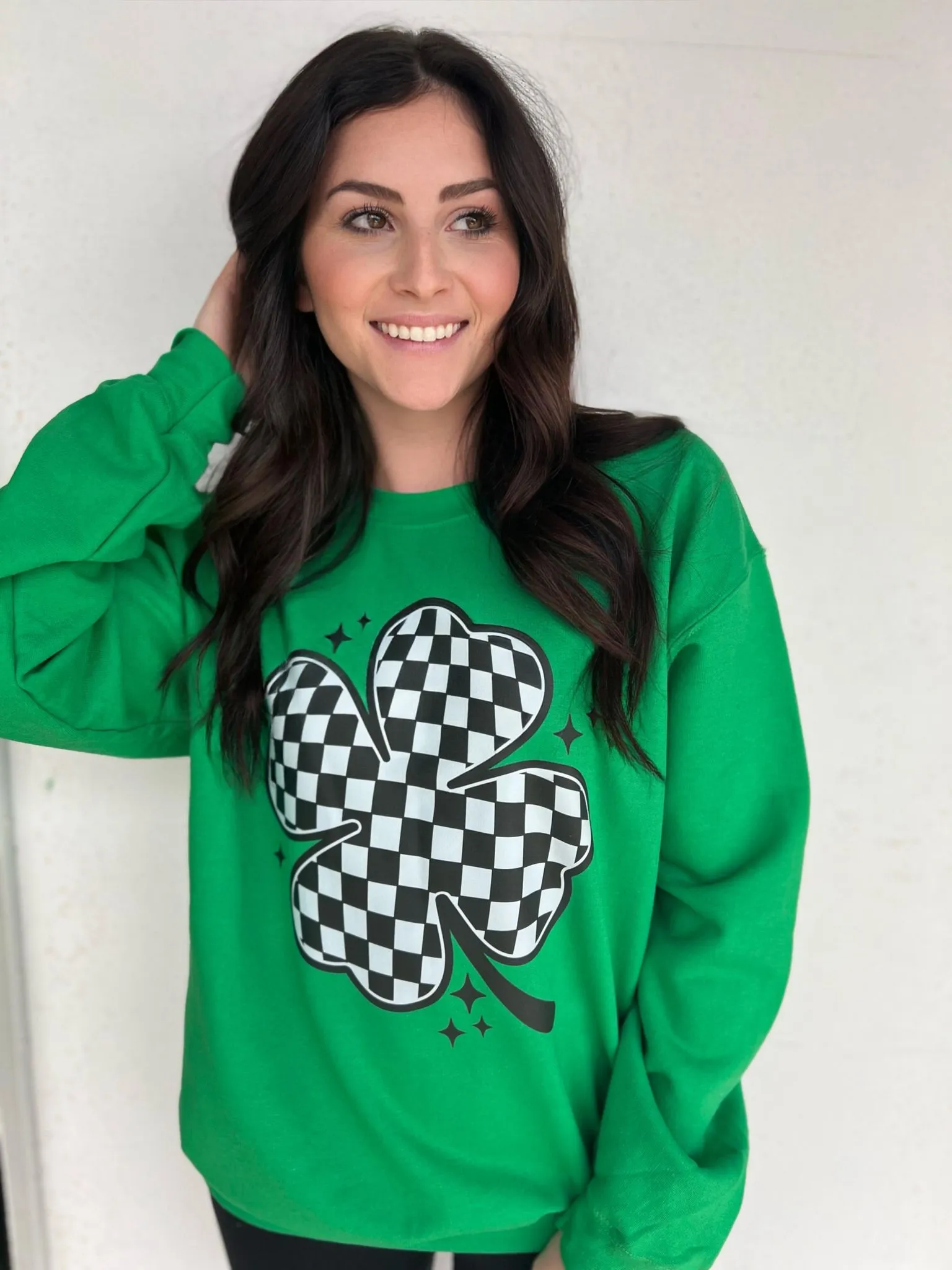 Checkered Clover Sweatshirt