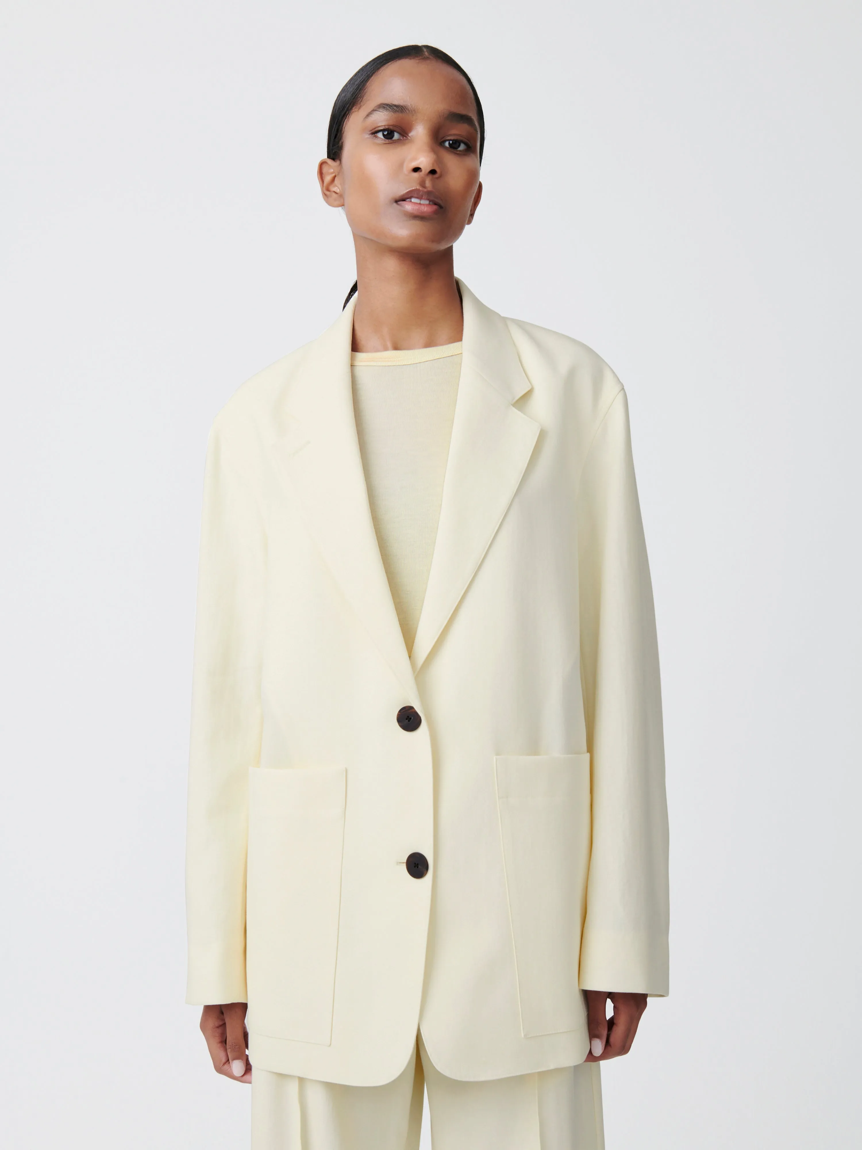 Conde Dry Cotton Jacket in Parchment