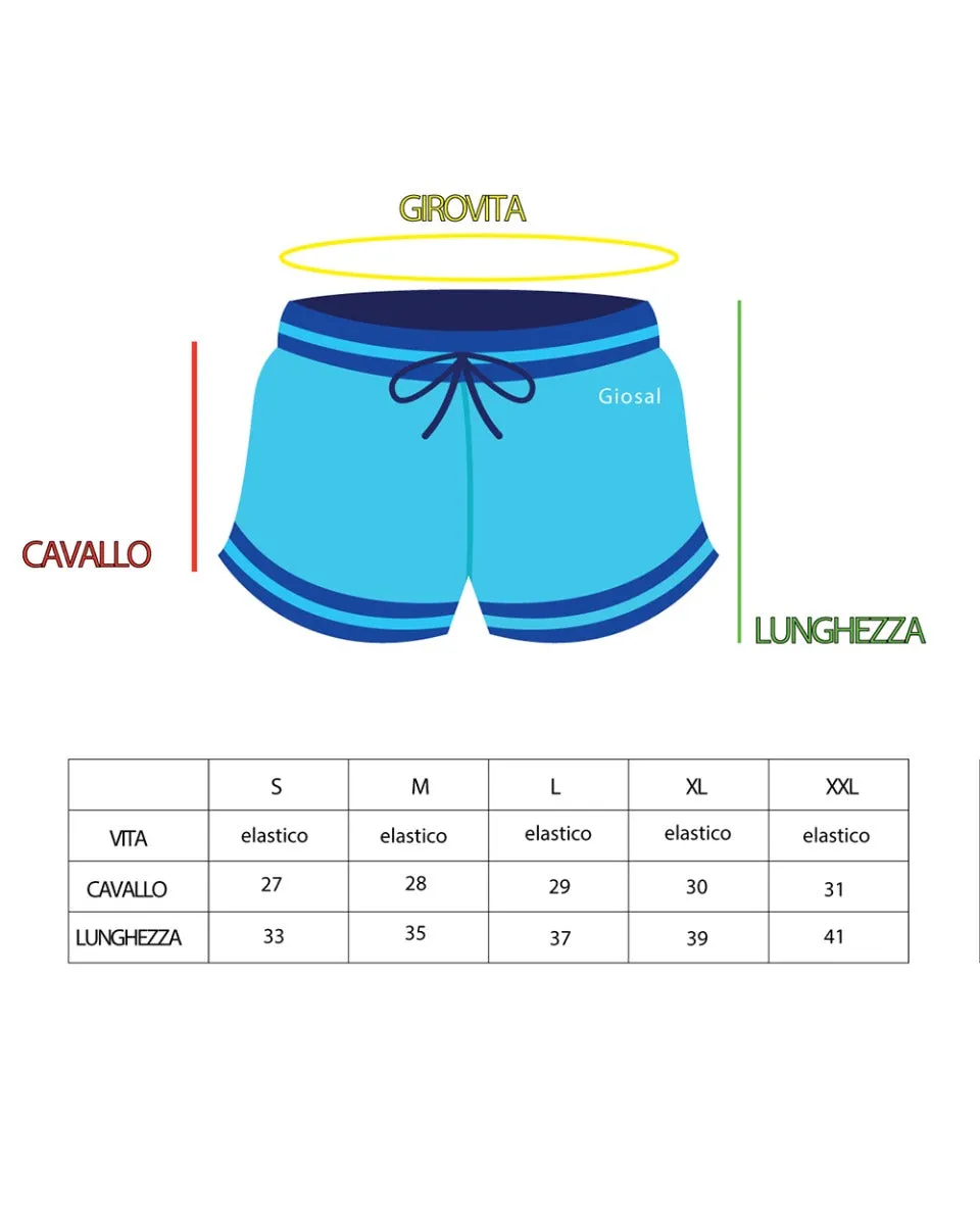 Costume Uomo Fantasia Nero Multicolore Boxer Summer Casual GIOSAL-SU1173A