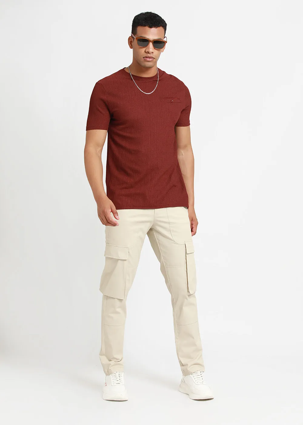 Cream Mocha Cargo Pant