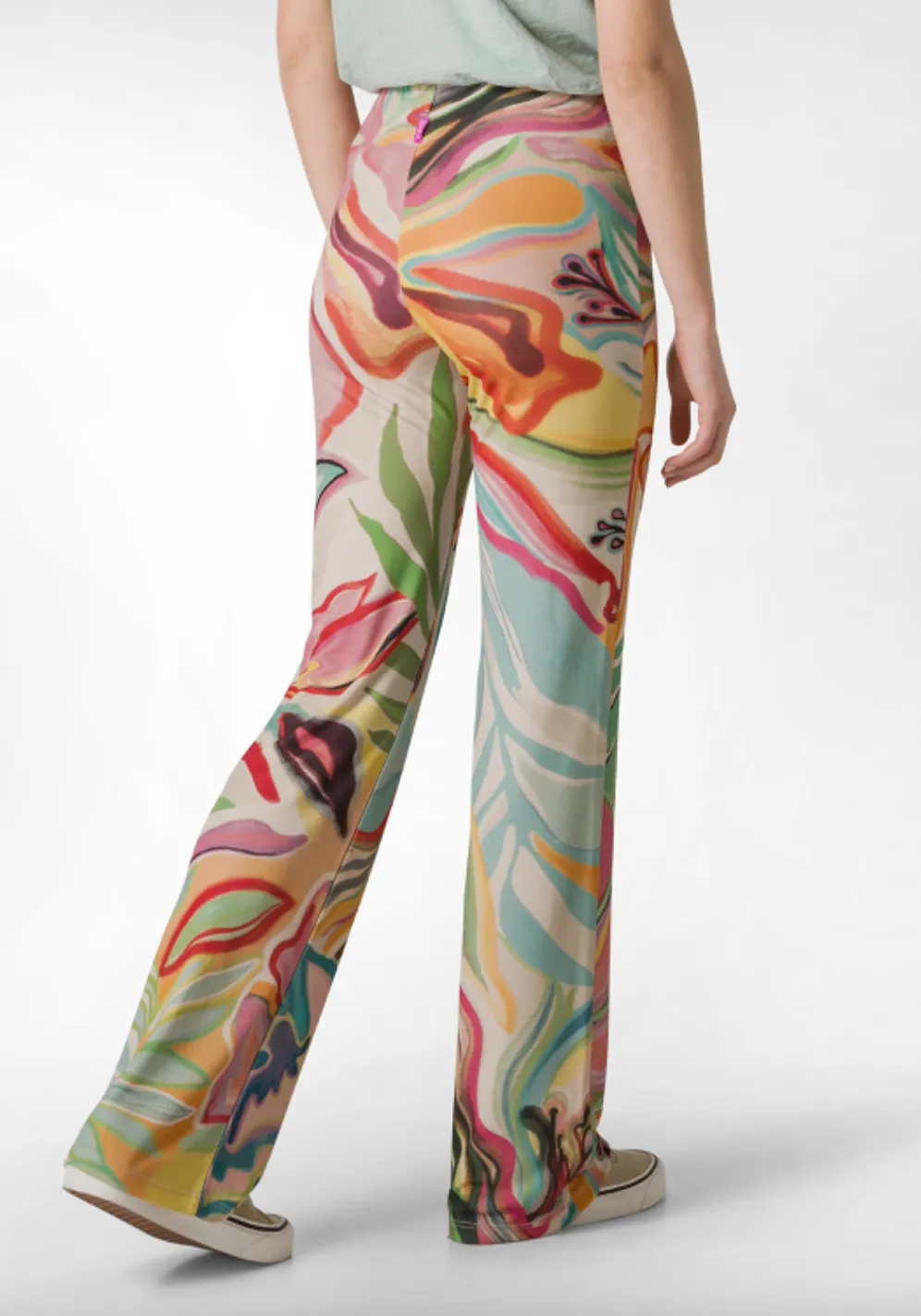 Deha - High Waisted Flower Print  Pants Multicolor