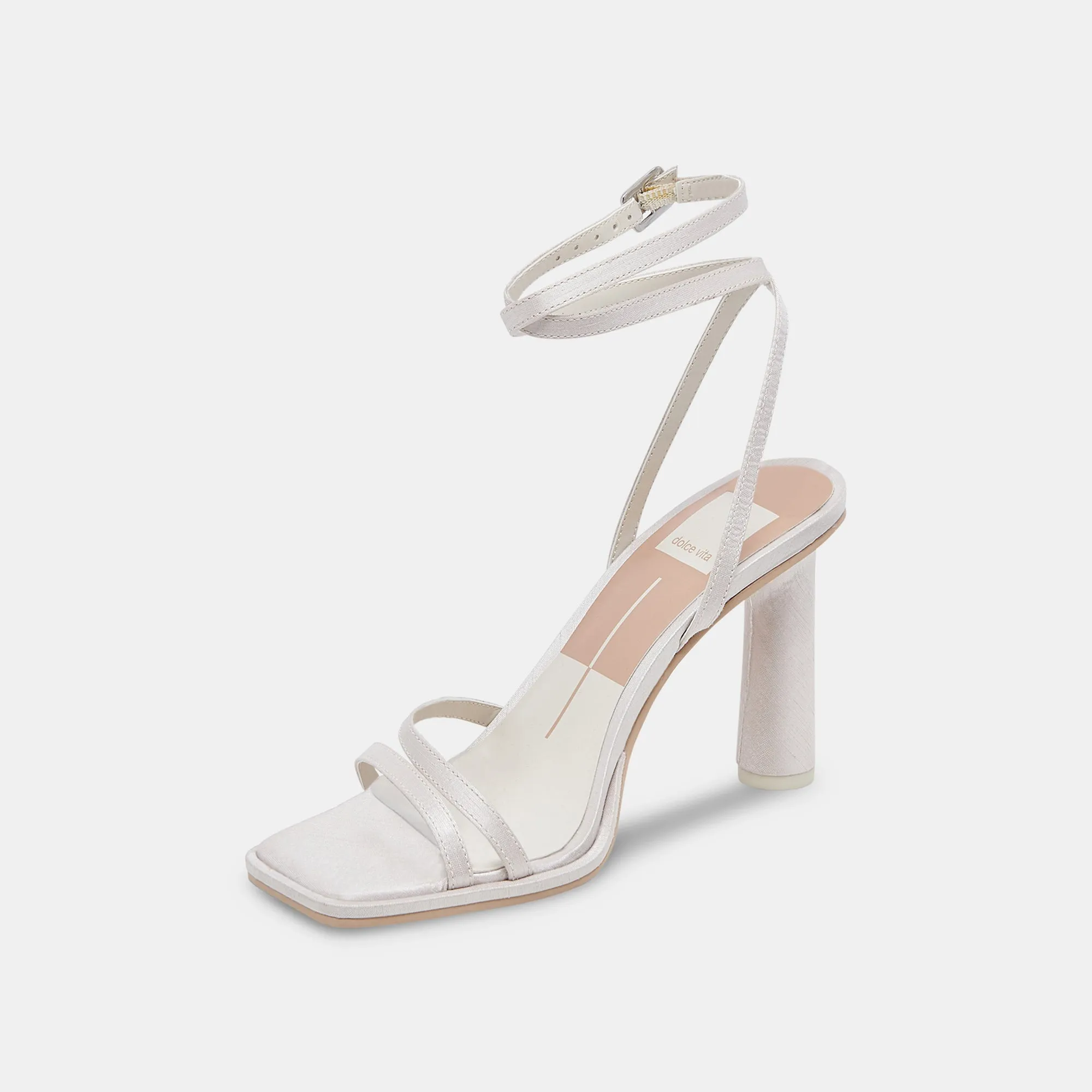 DISERE HEELS OFF WHITE SATIN