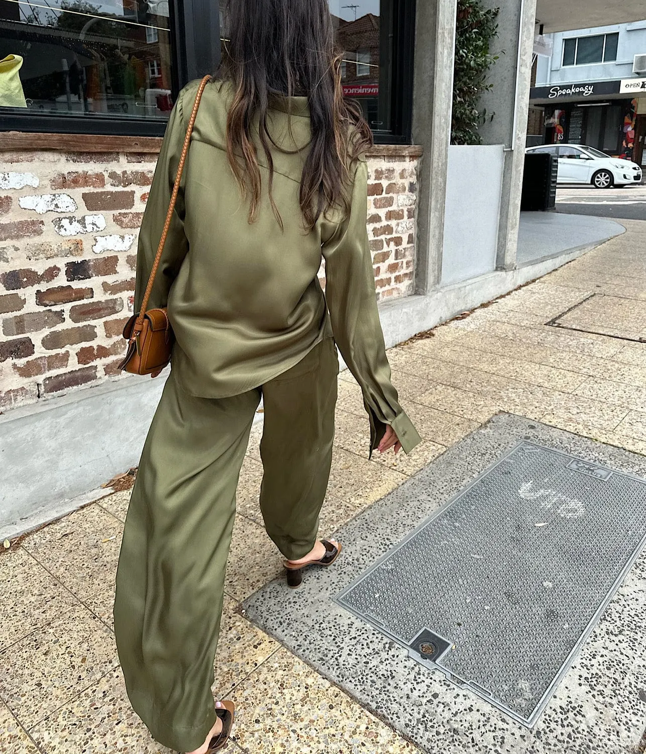 DRAPED SHIRT- KHAKI