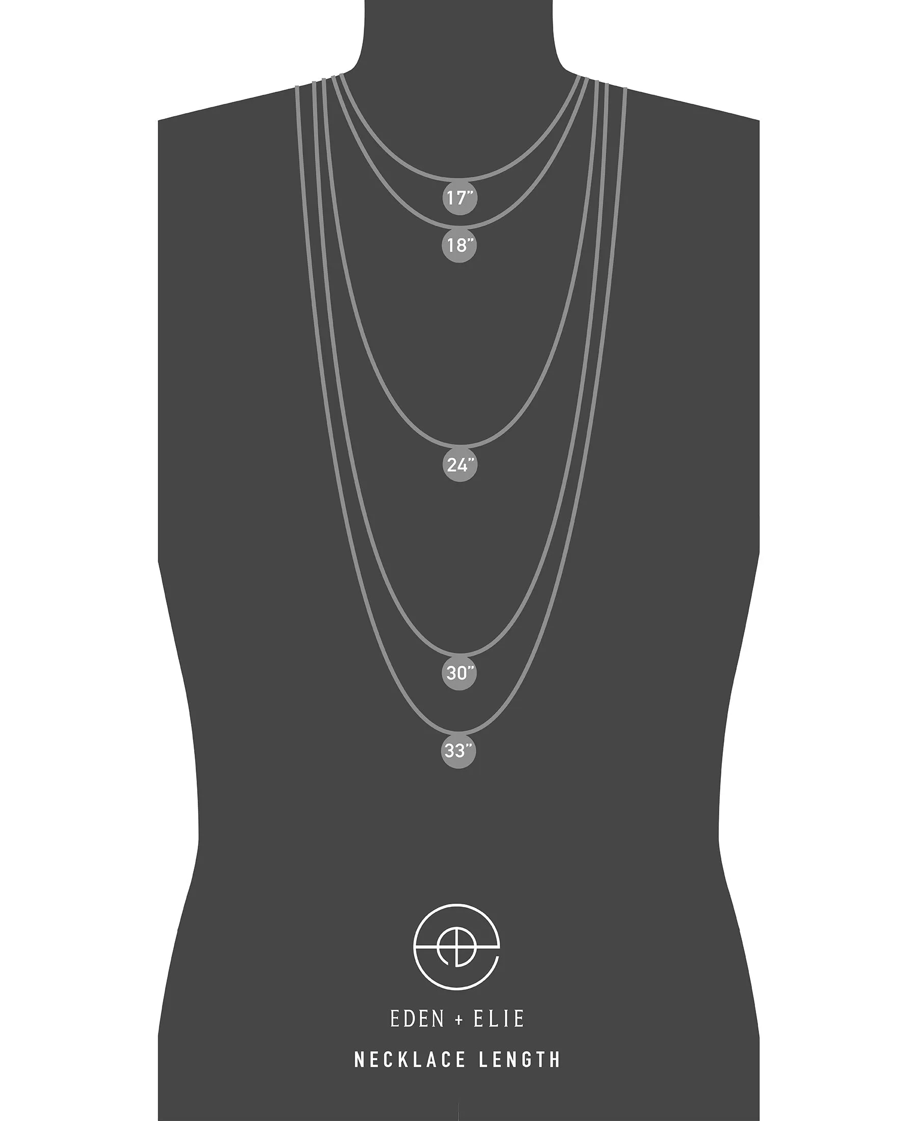 EDEN   ELIE Everyday adjustable length necklace - basic black