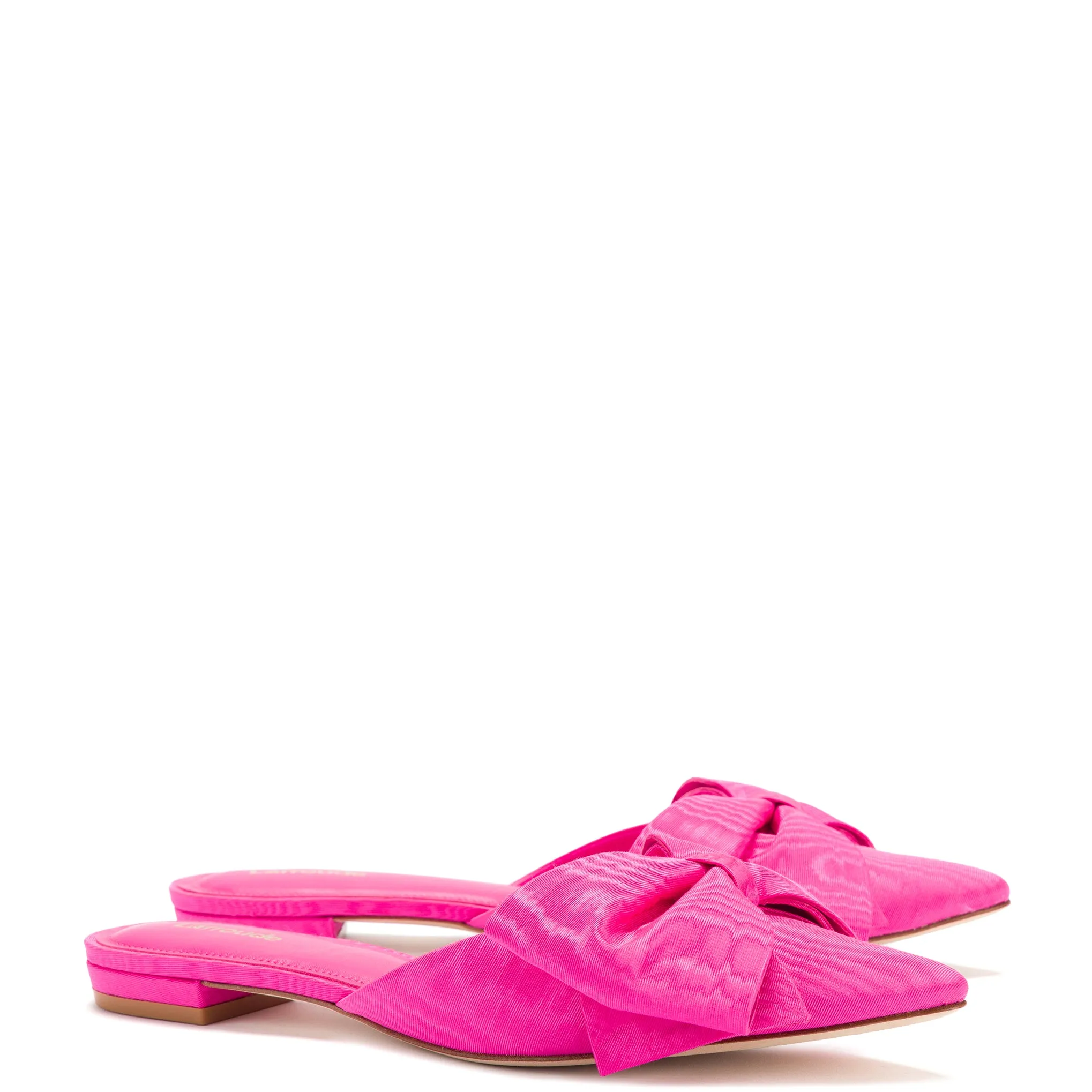 Elle Flat Mule In Magenta Fabric