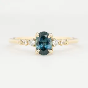 Estel Luxe Ring - 0.78ct Teal Blue Green Montana Sapphire (One of a kind)