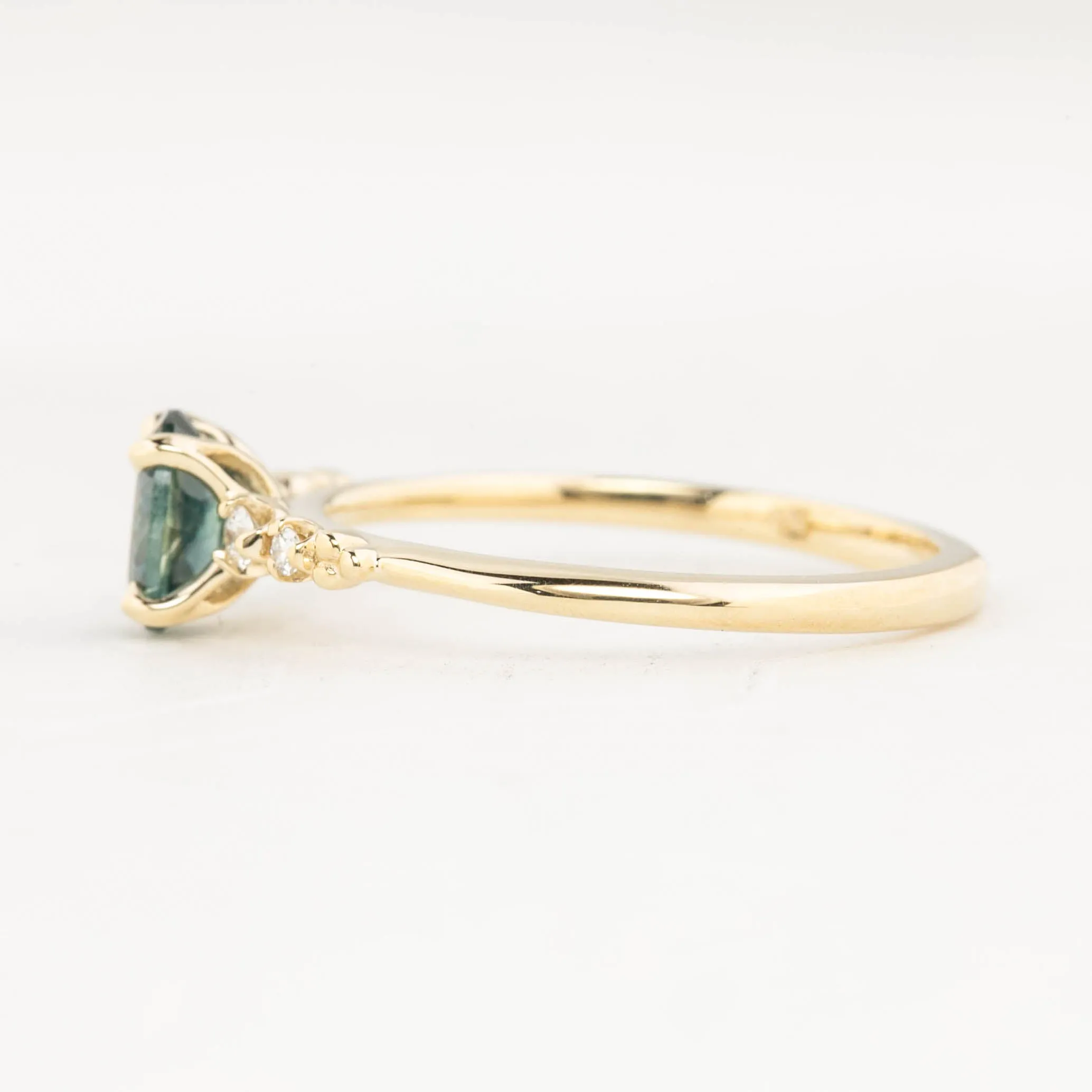 Estel Luxe Ring - 0.78ct Teal Blue Green Montana Sapphire (One of a kind)