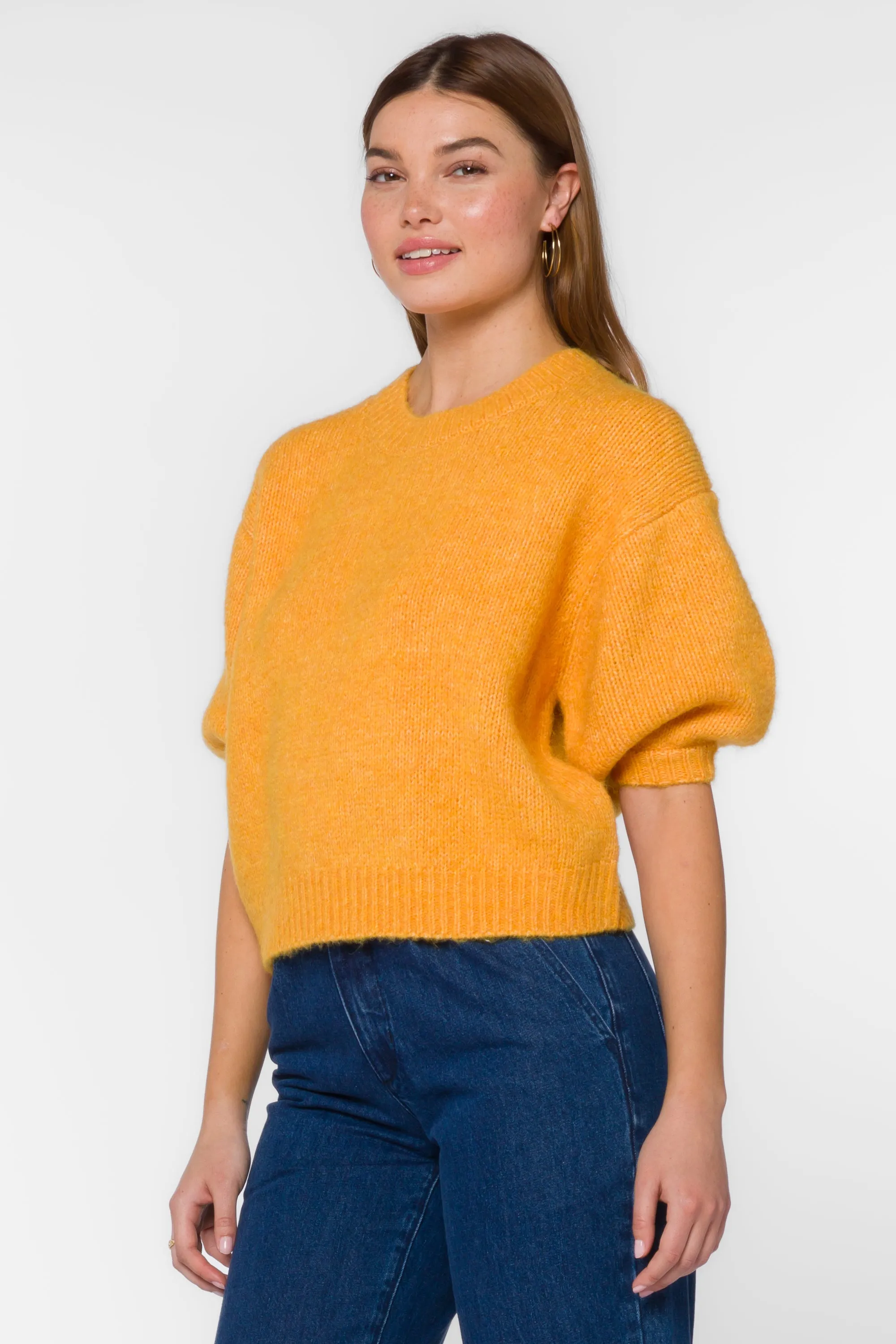 Fendy Marled Orange Sweater