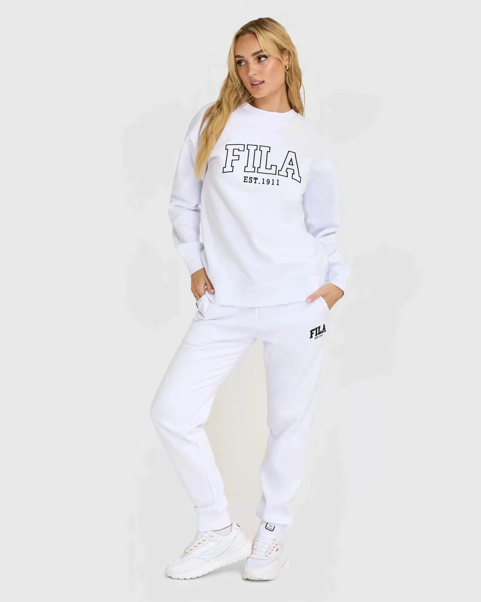 FILA UNISEX UC4.ZERO WHITE CREW SWEATSHIRT