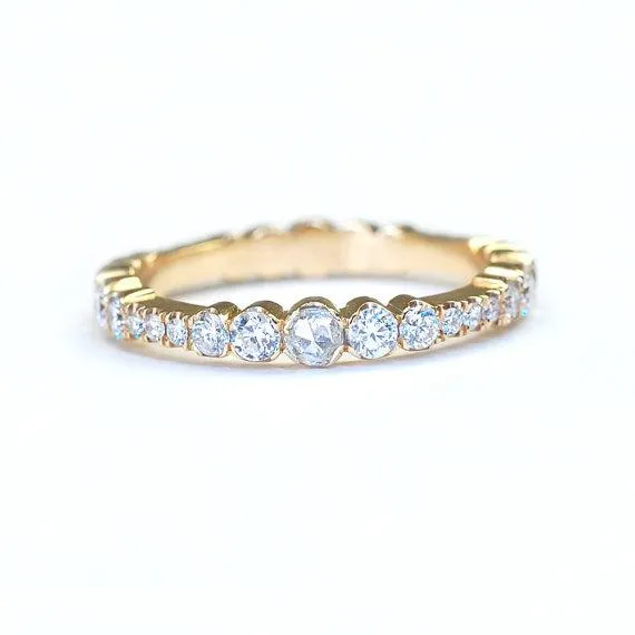 Fleur 14k Yellow Gold Diamond Ring Size 6.5