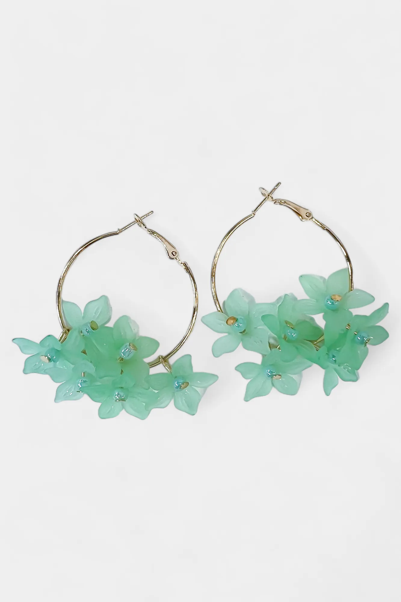 Flower Hoop Earrings