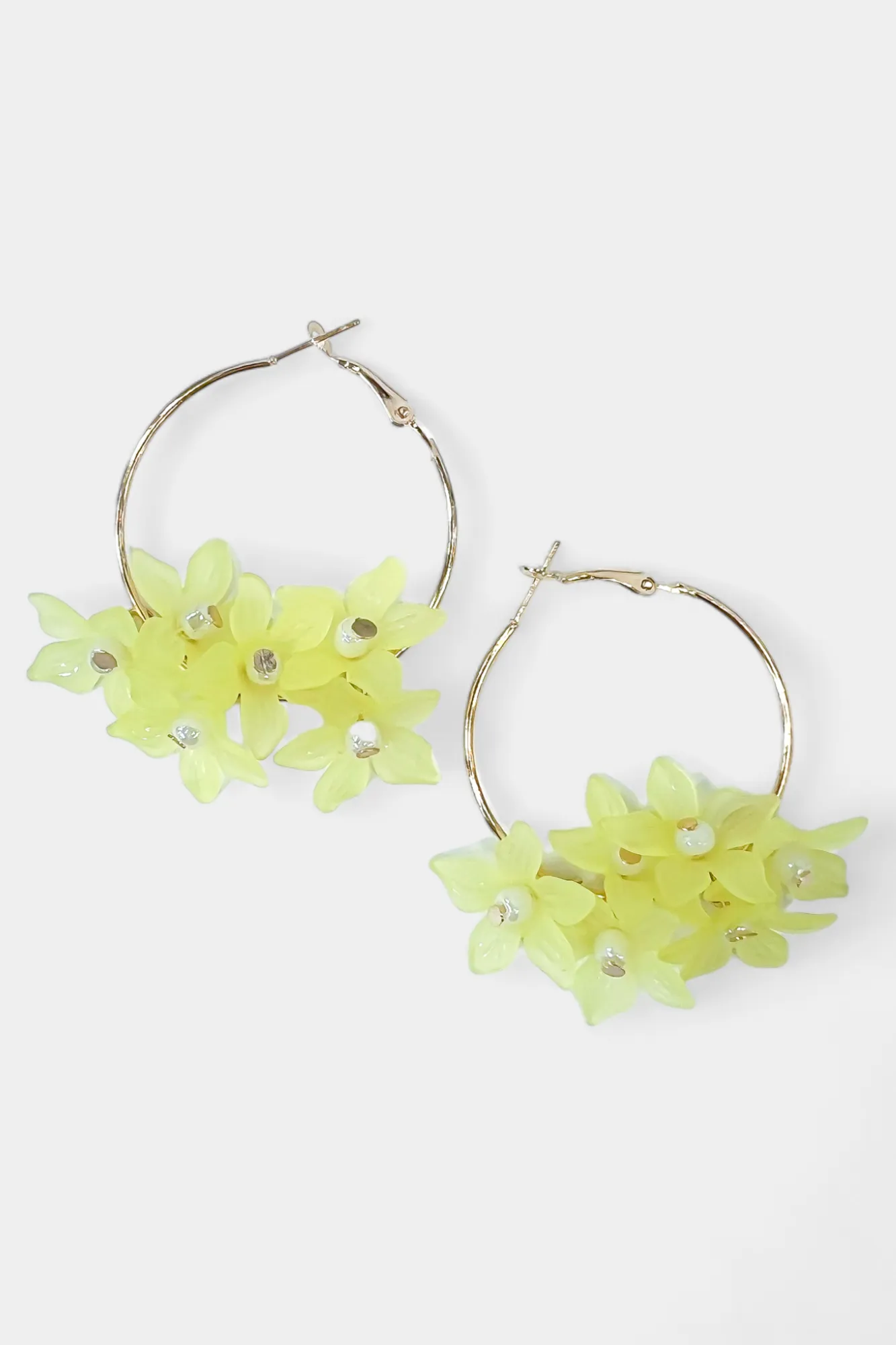 Flower Hoop Earrings