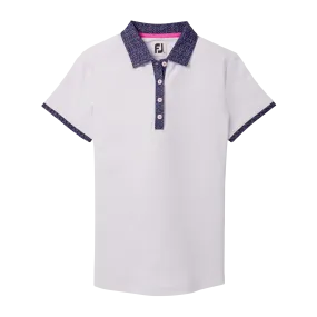 FootJoy Women's SS Print Trim Polo