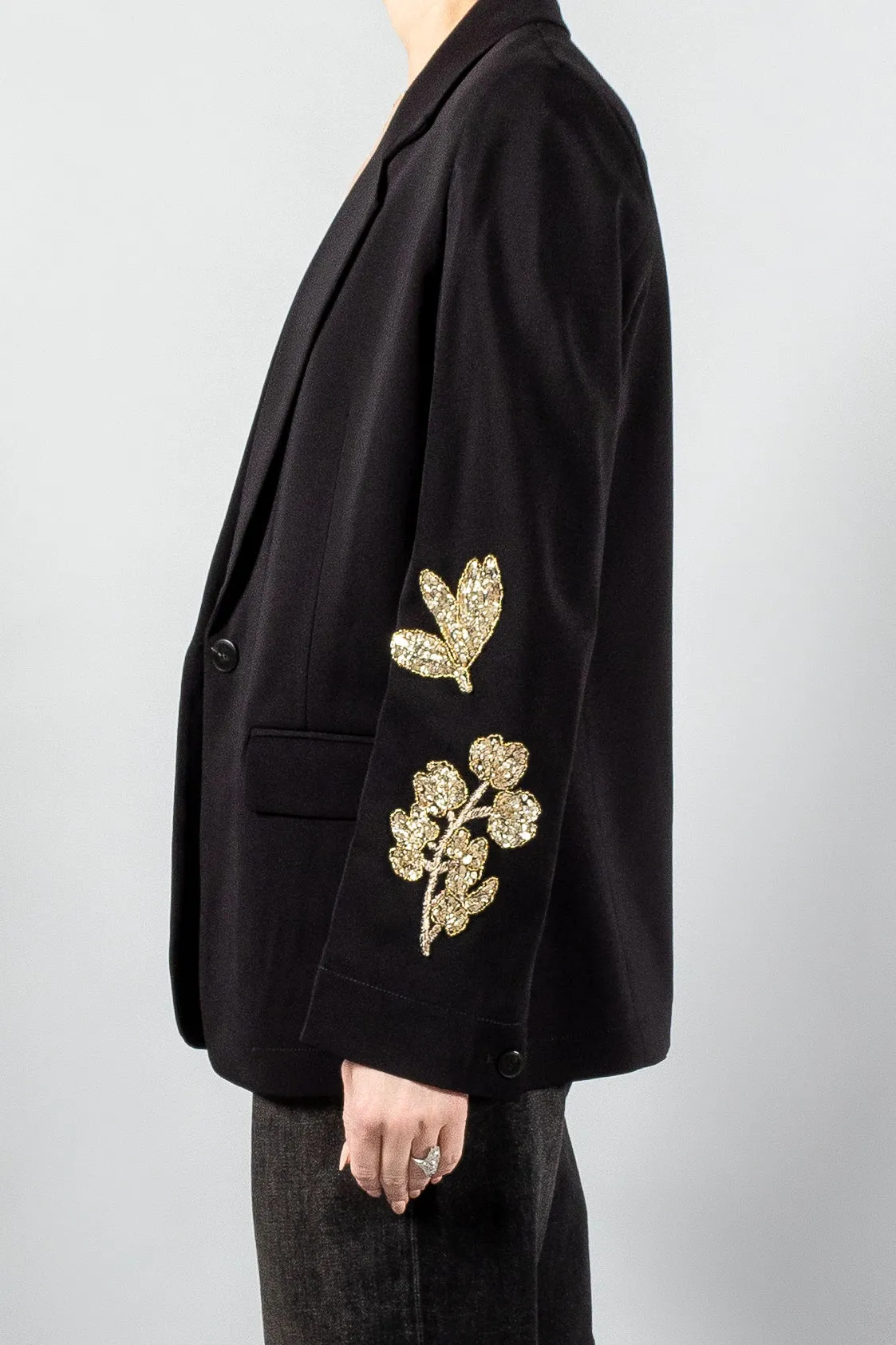 Forte Forte Embroidery Stretch Crepe Cady Jacket