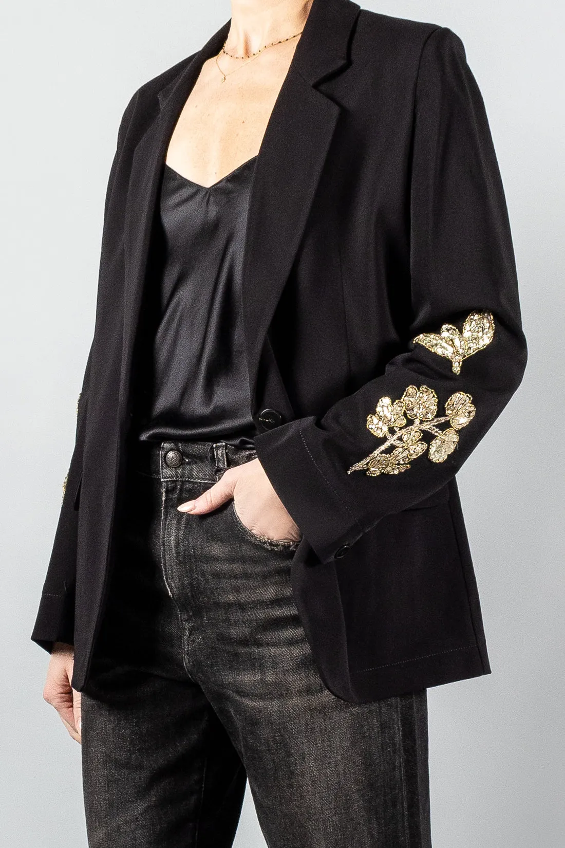 Forte Forte Embroidery Stretch Crepe Cady Jacket