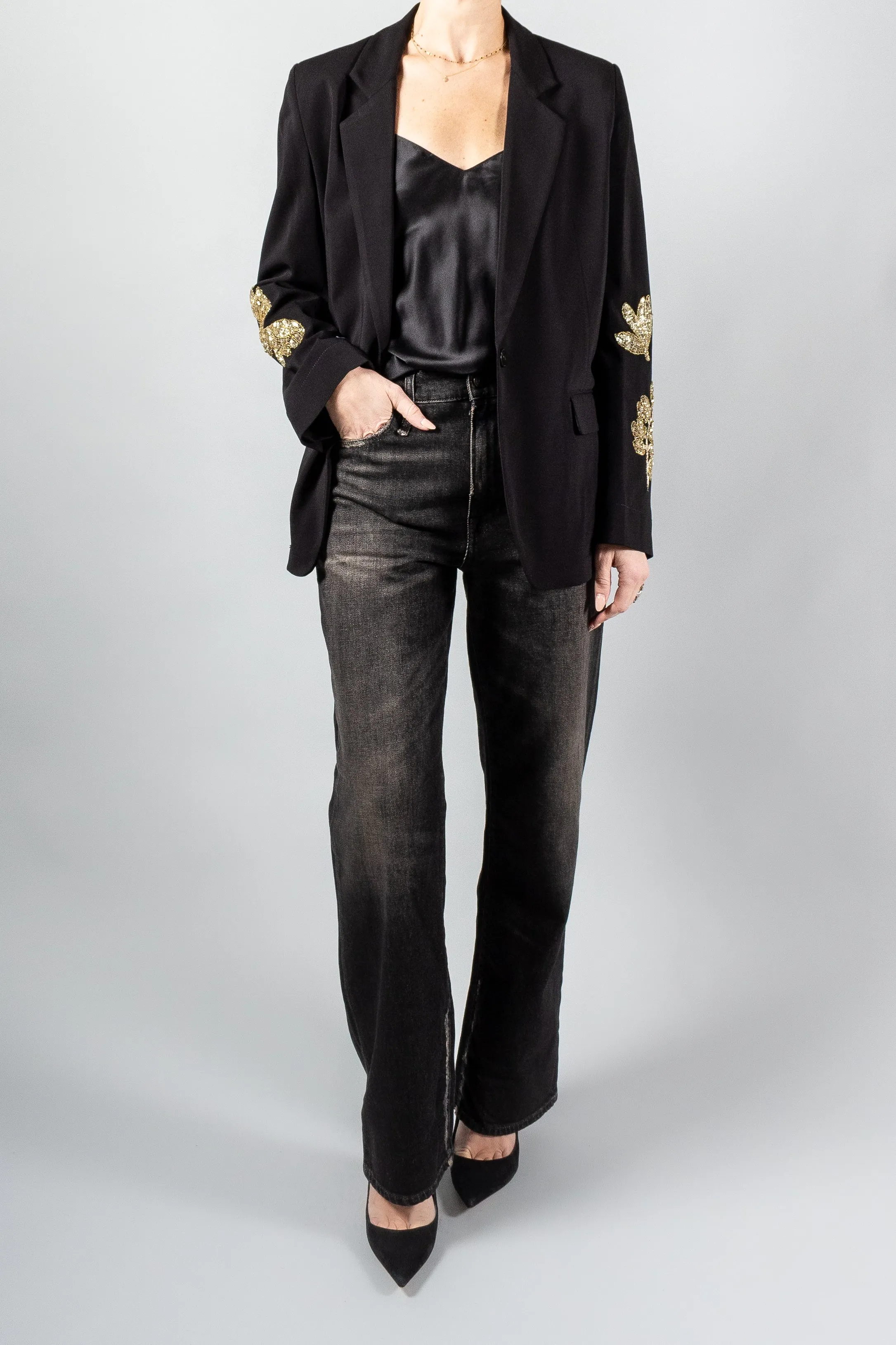 Forte Forte Embroidery Stretch Crepe Cady Jacket