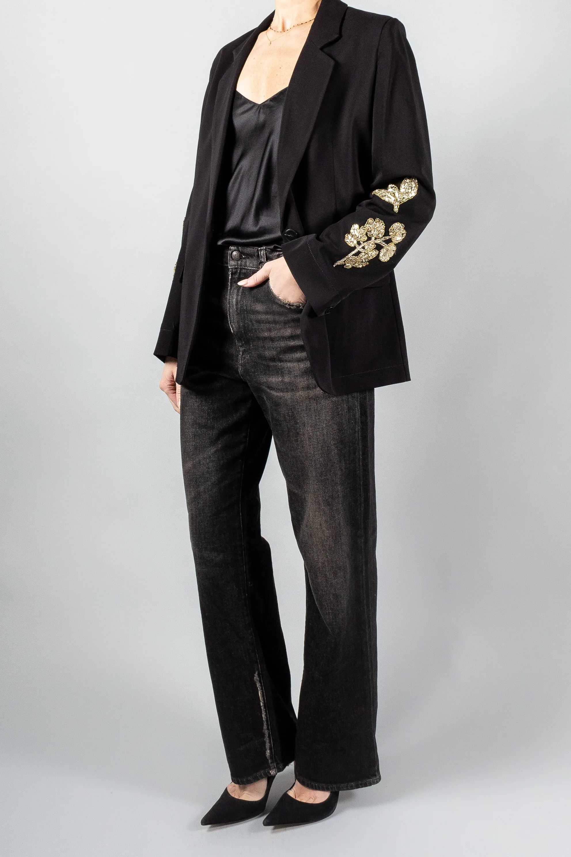 Forte Forte Embroidery Stretch Crepe Cady Jacket