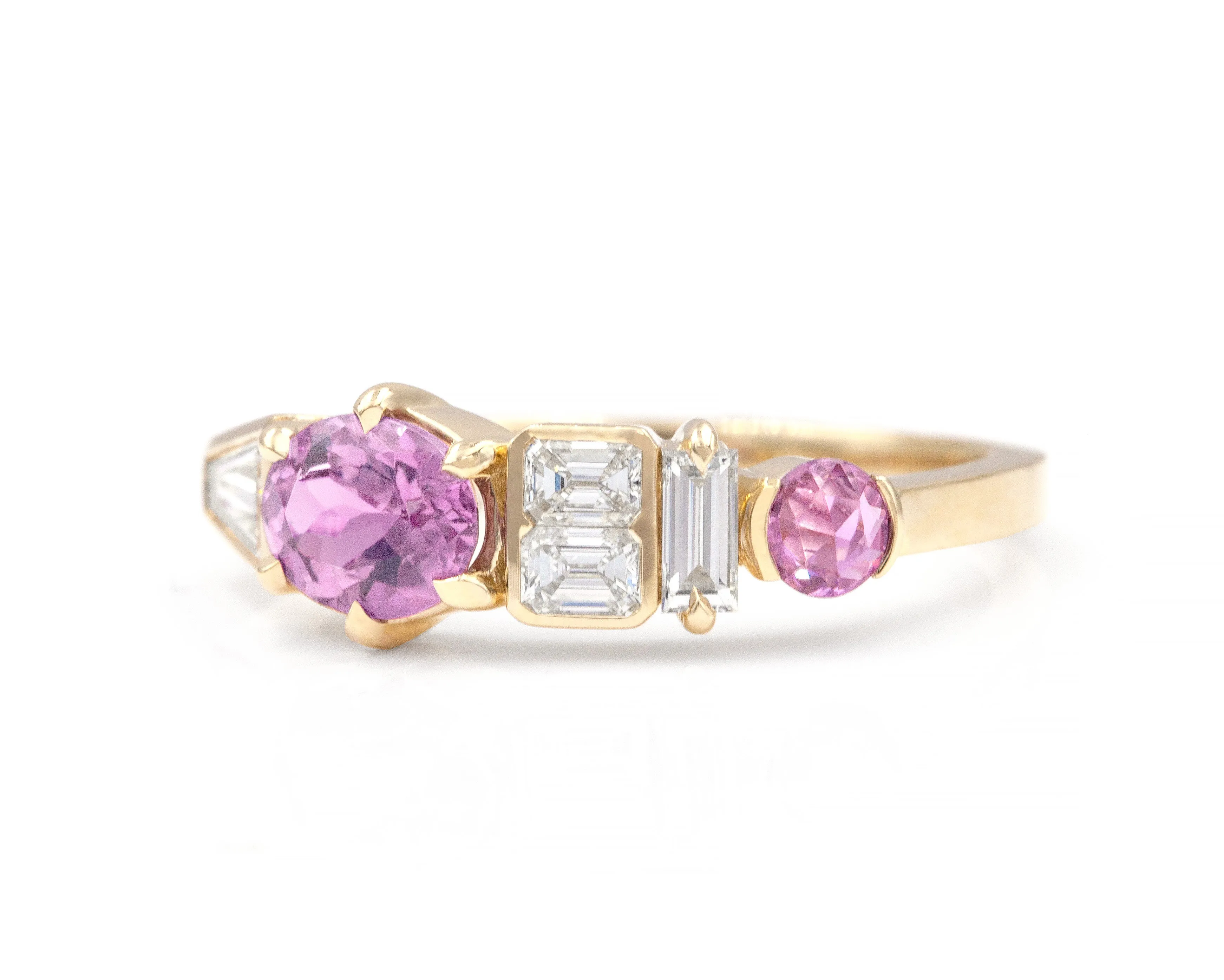 Fuschia Patchwork Ring