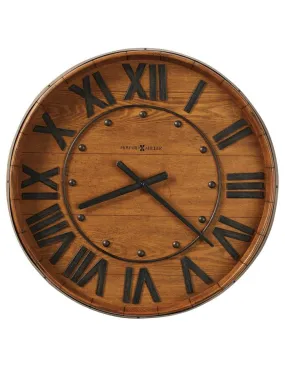 Howard Miller Wine Barrel Gallery Wall Clock - Heirloom Oak Finish - 25 Inches