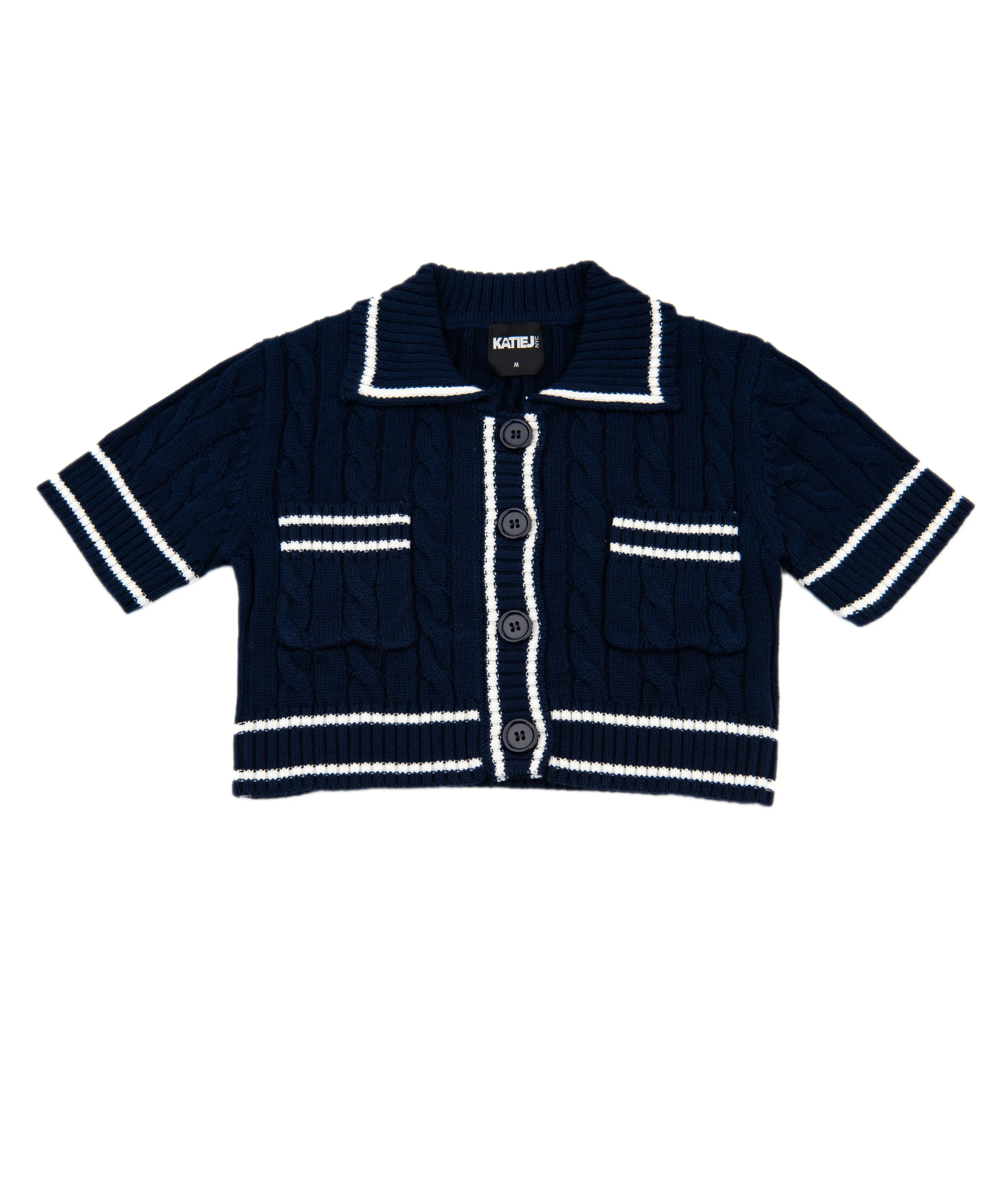 Katie J NYC Girls Navy/White Brennan Top