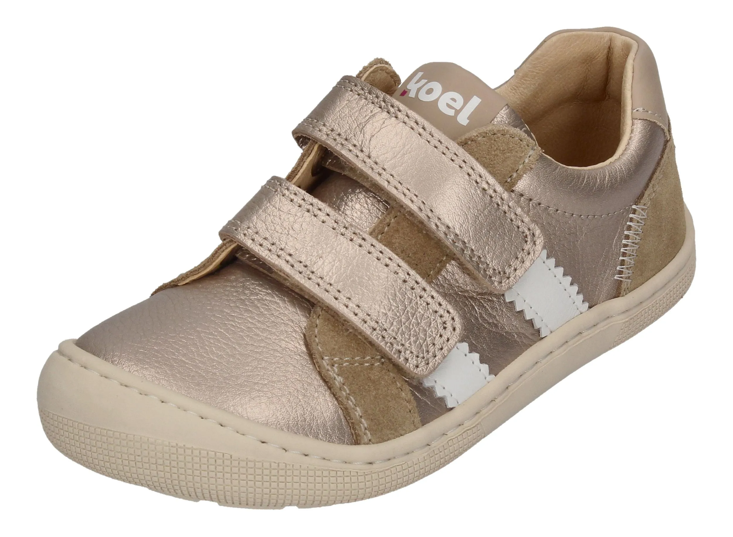 KOEL Barefoot Children's Shoes - Sneakers DENIS METALIC champagne