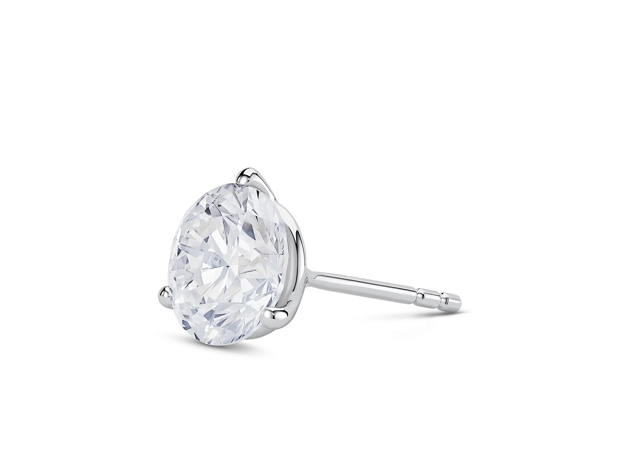 Lab-Grown Diamond 1ct. Round Brilliant Solitaire Stud | White