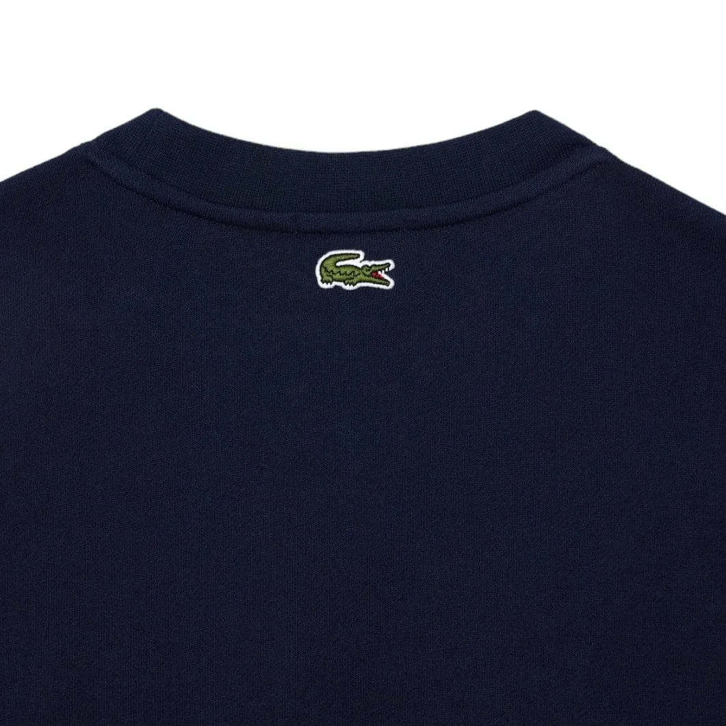 Lacoste Cotton Fleece Branded Jogger Sweatshirt (Navy Blue) SH1228-51