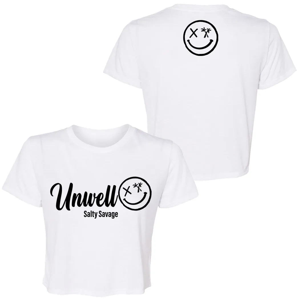 Ladies "Unwell" Flowy Crop Tee