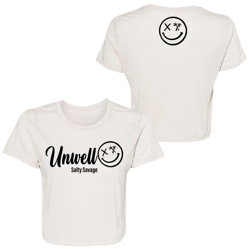 Ladies "Unwell" Flowy Crop Tee