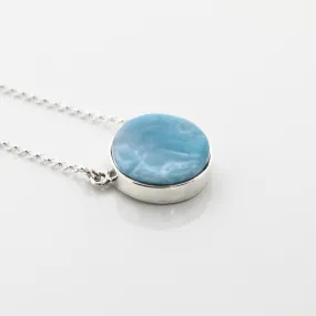 Larimar Circle Necklace